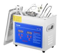 Chaneau Pulitore ad ultrasuoni 3L Macchina di pulizia ad ultrasuoni in acciaio inossidabile Timer di riscaldamento digitale Pulizia gioielli per uso domestico personale commerciale