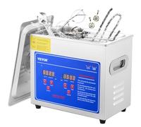Pulitore ad ultrasuoni 3L Macchina di pulizia ad ultrasuoni in acciaio inossidabile Timer di riscaldamento digitale Pulizia gioielli per uso domestico personale commerciale