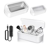 Pulitore ad ultrasuoni, macchina per la pulizia dei gioielli, ad ultrasuoni, con 2 modalità, per il bagno a ultrasuoni, per gioielli, anello, argento, orologio