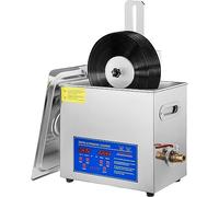 Pulitore Ad Ultrasuoni per Dischi In Vinile, Macchina Portatile per Cavitazione Sonica da 6 Litri, Temperatura Regolabile/acciaio Inossidabile 304, con Timer Digitale E Riscaldatore per Occhiali