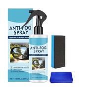 Pulitore Antiappannamento Per Parabrezza | Soluzione Detergente 100ML | con Salvietta e Spugna Liquido Antiappannante Parabrezza - Per Occhiali Specchio Bagno Interni SUV Macchie Di