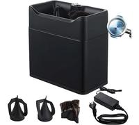 Pulitore automatico per portafiltro, pulitore elettrico per fondi di caffè con 4 spazzole e tergipolvere, avvio con un solo pulsante per manico per espresso da 58 mm(Black)