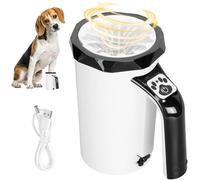 Pulitore Automatico per Zampe di Cane, Multifunzione, Potente, con Setole in Silicone, Ricaricabile, per La Pulizia delle Zampe di Cane, Portatile, per Cani di Grossa Taglia, Black And White