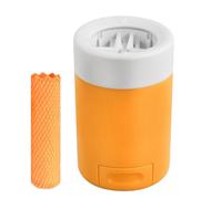 Pulitore della Zampa del Cane, Tazze Pulizia Zampa Portatile con 1 Panno Assorbente, Strumento per il Lavaggio Delle Zampe Degli Animali, Accessori per Passeggiate con il Cane (Arancione)
