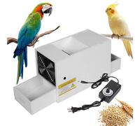 Pulitore Di Mangime Per Pappagalli Elettrico Con Ventilatore Regolabile E Doppio Cassetto, Macchina Per Setacciare Semi Per Pulire Miglio, Cereali E Semi Di Girasole