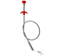 Pulitore di scarico 60 cm / 23,6 pollici Pulitore flessibile per lavello Asta di scarico Strumento serpente di scarico con tubo a molla Spazzola per la pulizia del lavello da cucina facile da usare