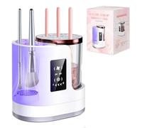 Pulitore e asciugatrice per pennelli da trucco, lavaggio elettrico 3 in 1 e asciugatura rapida, si adatta a pennelli e spugne di tutte le dimensioni, strumento portatile per la cura della bellezza