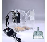 Pulitore Elettrico di Cereali con Velocità del Vento Regolabile - Macchina per Gusci di Semi per Uccelli Soffiati, 2 Granai Indipendenti e Ventilatore con Controllo della Velocità per Cereali