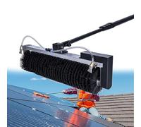 Pulitore Elettrico per Pannelli solari con Asta telescopica, Strumento per la Pulizia Solare da 18 Piedi per Pannelli fotovoltaici, Ideale per edifici per uffici e Giardini, Manutenzione Eff