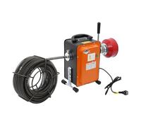Pulitore elettrico per tubi da 750 W, 20 m, con protezione FI, spirale per la pulizia dei tubi Ø 16 mm e Ø 10 mm, per tubi Ø 20-150 mm, 400 giri/min, per casa, ristorante, fabbrica, scuola