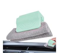 Pulitore Guide Finestre Strumento Spolverante a Doppio Lato per Davanzali | Spazzola Pulizia Portatile Spugna Rimovibile Binari Finestre Per Telai Piastrelle Fughe Bocchette Aria Auto Bagno Verde