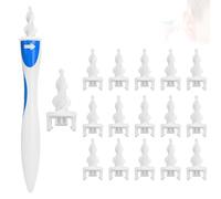 Pulitore Orecchie Cerume, Pulisci Orecchie, Kit Pulizia Orecchie 360 Gradi Spirale in Silicone, con 16 Testine Lavabili