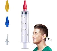 Pulitore Orecchie con 4 Punte a Getto Quintupla, Kit Siringa Pulisci Orecchie, P