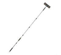 Pulitore per battiscopa con manico lungo 172 cm, cuscinetto in microfibra riutilizzabile per soffitti alti, telai di finestre e pareti, strumento di pulizia ergonomico leggero per pavimenti e angoli