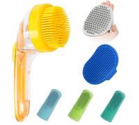 Pulitore per cani | Lavatrice per animali | Spazzola per cuccioli di sposo, tecnologia della spazzola flessibile, impugnatura ergonomica, di comfort, bagni per animali domestici, lavaggio