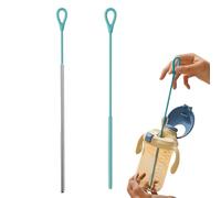 Pulitore per cannucce, 2 pezzi, detergente per cannucce, extra lungo, in silicone, antiscivolo, strumento di pulizia, 6 mm, 9 mm, riutilizzabile, per tazze isolate, bicchieri e spostamenti