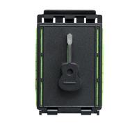 Pulitore per corde della chitarra, per la pulizia delle corde della chitarra, strumento a 2 teste con cuscinetti in microfibra e manico ergonomico per mandolino, cura 'ukulele, lucidatura