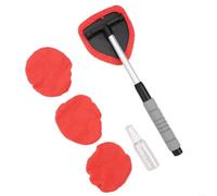 Pulitore per finestrini estensibile per auto con testa girevole a 180°, panno in microfibra e flacone spray, strumento per la pulizia degli interni per camion SUV (arancione)