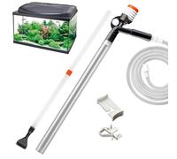 Pulitore per ghiaia per acquario, vuoto per pesce, di pulizia a sifone, semplice estrattore di detriti con ugello, tubo manuale della pompa per la rimozione 'acqua, strumento di