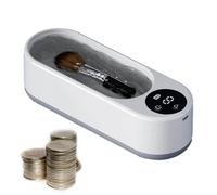 Pulitore per occhiali, pulitore ad ultrasuoni per occhiali: detergente per lenti a contatto a basso rumore, vibrazione ad alta frequenza 45000 Hz per orologi, collane, monete, anelli, pulitore