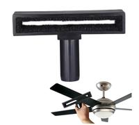 Pulitore per pale per ventilatore da soffitto Ventilatore da soffitto Attacco per aspirapolvere Attacco per spolverino per mobili Spazzola per la pulizia dei mobili Strumento per la pulizia (nero), a