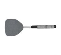 Pulitore per parabrezza auto con manico estensibile e testa girevole per la pulizia interna esterna dei vetri di auto, camion, SUV camper (grigio)