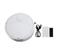 Pulitore per peli e pavimenti duri, 18 x 18 x 6 cm, con robot aspirapolvere ricaricabile per animali domestici, design compatto, funzione di pulizia ultra sottile per navigazione (giallo)