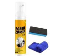 Pulitore per Pelle - Detergente Schiuma Interni Auto con Panno e Spugna | Soluzione Detergente Auto 100ml per Plastiche Volante Sedili in Pelle Console Centrale Porte