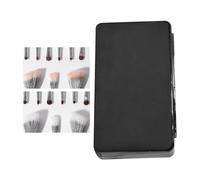 Pulitore per pennelli per trucco, scatola di lavaggio 2 in 1, 15 x 6 x 3 cm, strumento di pulizia per pennelli cosmetici, strumento di trucco portatile, custodia compatta per bagno, camera da letto