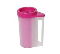 Pulitore per piedi per animali domestici, portatile e pratico, in polipropilene, leggero, portatile, con manico per la pulizia delle zampe di cane (rosa, M)