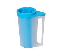 Pulitore per piedi per animali domestici, portatile e pratico, in polipropilene, leggero, portatile, con manico per la pulizia delle zampe di cane (blu, M)