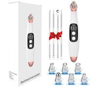 Pulitore per pori per rimuovere i punti neri, aspirapolvere per il viso, detergente per il poro, ricarica USB, 3 modalità e 6 punte interchangeable per donne e uomini