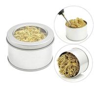 Pulitore per punte di saldatura a sfera in filo di ottone con base di supporto, non necessita di acqua, prolunga la durata della punta