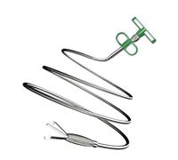 Pulitore per scarico, Gripper a 4 dita, a spirale per la pulizia dei tubi, a spirale, per la cucina, il bagno, i servizi igienici, le fogne (verde 3 m)