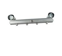 Pulitore per sottocarro per idropulitrici, 4000 PSI in lega di alluminio, scopa per lavaggio sottoscocca con 4 ugelli e ruote a 360°, compatibile con 1500-4000