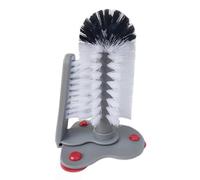 Pulitore per spazzole per bottiglie - Lavabicchieri a doppia faccia - Lavapavimenti con setole con base di aspirazione a 360 gradi | Spazzola per pulire la cannuccia, boccale di birra e supporto per t