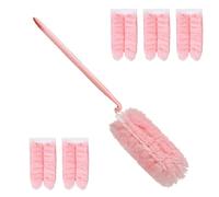 Pulitore per spolverare, 35,5 cm, pieghevole, per una rimozione efficiente, bacchetta con testa regolabile, strumento di pulizia per casa, appartamento, mobili, pavimento, divano, microfibra, compatto