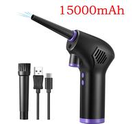 Pulitore per tastiera elettrico portatile di grande capacità senza fili Spolverino per aria compressa ricaricabile 15000mAH Soffiatore per polvere