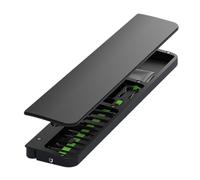 Pulitore per tastiera, poggiapolsi ergonomico, morbido kit antiscivolo, spazzola per porta di ricarica per laptop, auricolari, pulizia computer, uso domestico o ufficio, 36 x 7,1 x 2,2 x 2,2 cm, nero
