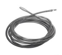 Pulitore per tubi elettrico con testa a molla da 5 m, in acciaio al manganese, compatibile con trapano, per scarichi intasati in cucina e bagno, doccia, scarico pavimento (5 metri)