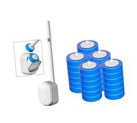 Pulitore per WC facile da usare con testa in spugna, design a sgancio rapido per una facile manutenzione, piccolo set di scopino per WC senza trapano