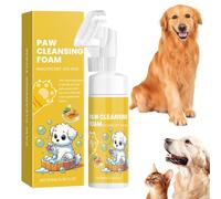 Pulitore per zampe di gatto in schiuma, detergente per zampe di cane | detergente in schiuma non risciacquata per zampe di gatto e cane, 100 ml (100 ml), schiuma detergente per interni adatta agli
