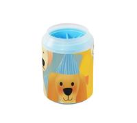 Pulitore per zampe per cani in famiglia con simpatico cartone animato, riutilizzabile, con spazzola morbida per massaggi, spazzola da bagno per cani di taglia piccola e media e razze di gatti