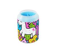 Pulitore portatile per piedi con unicorni carini e colorati, con spazzola in silicone, per cani di piccola e media taglia e razze di gatti