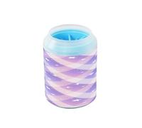 Pulitore portatile per zampe di cane con glitter pastello con spazzola in silicone, morbido, forniture per la toelettatura di cani di taglia piccola, media e grande