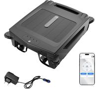 Pulitore robotico automatico per piscine a energia solare, supporto app, pulitore solare per piscine a doppia modalità, doppia ricarica solare e veloce, grande borsa per detriti da 3,4 l, indicatore