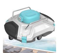 Pulitore robotico senza fili per piscine - Aspiratore automatico per piscine fuori terra, autonomia di 120 minuti, indicatore LED, funzione di parcheggio autonomo