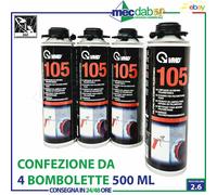 Pulitore Schiuma Poliuretanica Per Pistola Spray Elimina Residui VDM 105 - 4 PZ