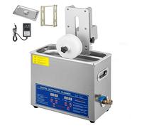Pulitore sonico, 6L Ultrasonic Vinyl Record Cleaner Lavastoviglie 7-12 Pollici Mini Lavatrice Portatile In Acciaio Inossidabile Con Stendino,Uso a lunga durata(400W Heater Power)
