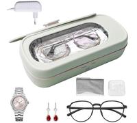 Pulitore ultrasonico, 48000 Hz, dispositivo per la pulizia degli occhiali, 420 ml, pulitore ultrasonico, pulitore ad ultrasuoni ad alta frequenza per occhiali, gioielli, binari, monete